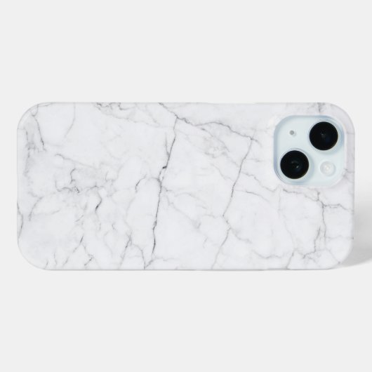 Elegant wit marmer Case-Mate iPhone case (Achterkant (horizontaal))