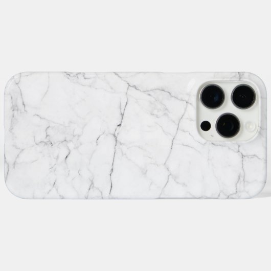 Elegant wit marmer Case-Mate iPhone case (Achterkant (horizontaal))