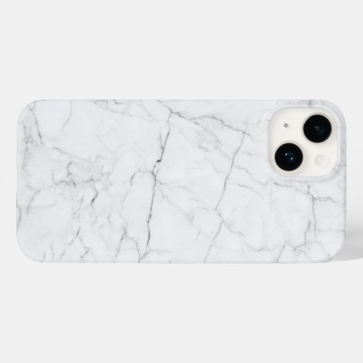 Elegant wit marmer Case-Mate iPhone case (Achterkant (horizontaal))