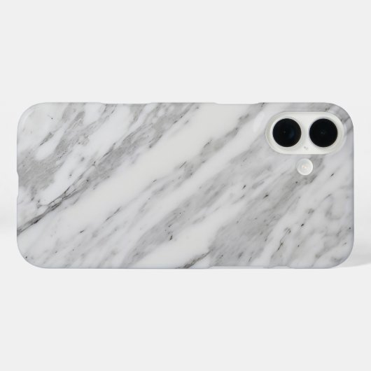Elegant wit marmer Case-Mate iPhone case (Achterkant (horizontaal))