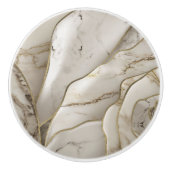 Elegant wit marmer goud ader keramische knop (Voorkant)