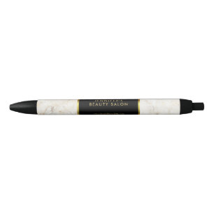 Elegant wit marmer goud zwart professional zwarte inkt pen