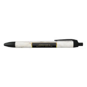 Elegant wit marmer goud zwart professional zwarte inkt pen (Bovenkant)