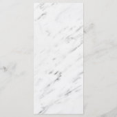 Elegant Wit Marmer & Gouden Folie Bruiloft Menu (Achterkant)