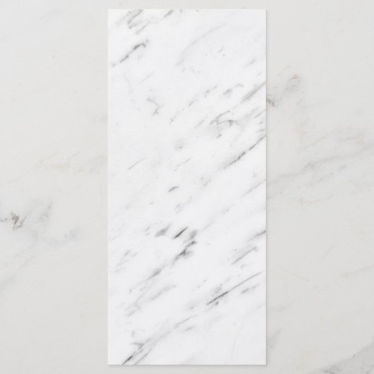 Elegant Wit Marmer & Gouden Folie Bruiloft Menu (Achterkant)