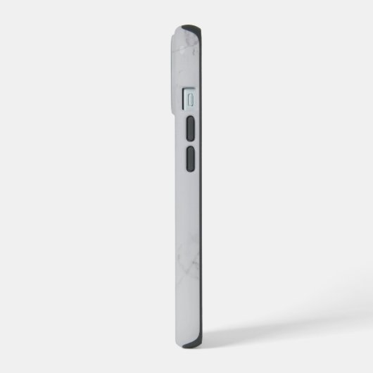 Elegant wit marmer iPhone 15 case (Linkerkant)