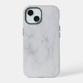 Elegant wit marmer iPhone 15 case (Achterkant)