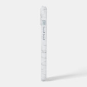 Elegant wit marmer iPhone 15 case (Linkerkant)