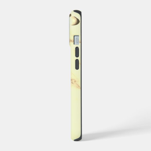 Elegant wit marmer iPhone 15 case (Linkerkant)