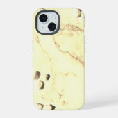 Elegant wit marmer iPhone 15 case (Achterkant)