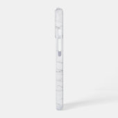 Elegant wit marmer iPhone 16 hoesje (Linkerkant)