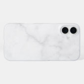 Elegant wit marmer iPhone hoesje (Achterkant horizontaal)