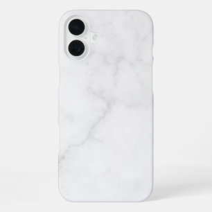 Elegant wit marmer iPhone 16 plus hoesje