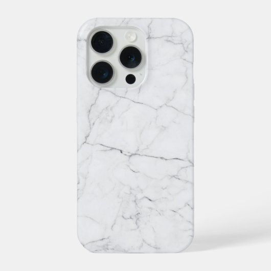 Elegant wit marmer iPhone hoesje (Achterkant)