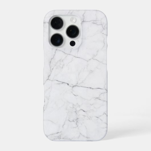 Elegant wit marmer iPhone hoesje (Achterkant)