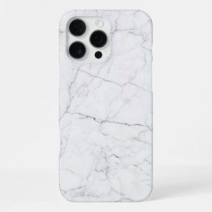 Elegant wit marmer iPhone 16 pro max hoesje