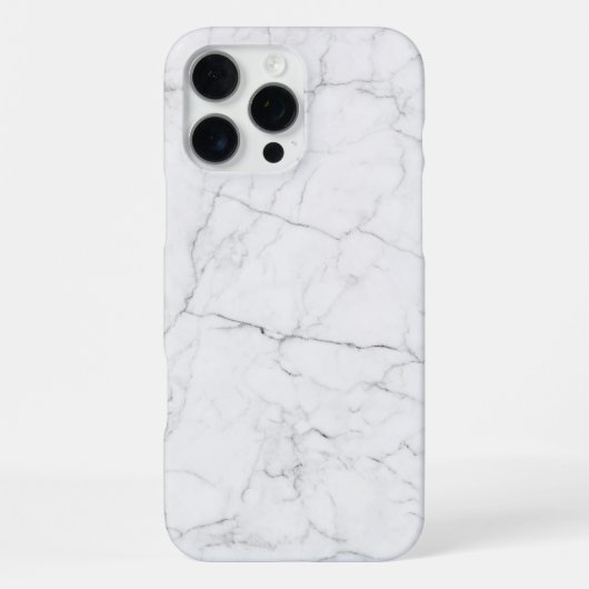 Elegant wit marmer iPhone hoesje (Achterkant)