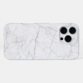 Elegant wit marmer iPhone hoesje (Achterkant horizontaal)