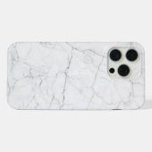 Elegant wit marmer iPhone hoesje (Achterkant horizontaal)