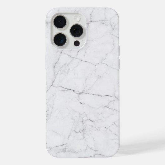 Elegant wit marmer iPhone hoesje (Achterkant)