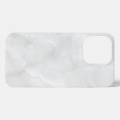Elegant wit marmer iPhone hoesje (Achterkant horizontaal)