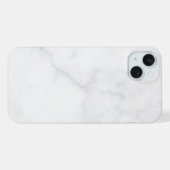 Elegant wit marmer iPhone hoesje (Achterkant horizontaal)