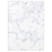 Elegant wit marmer look faux gouden naam Sjabloon Klembord (Achterkant)