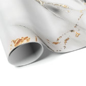 Elegant wit marmer met gouden accenten cadeaupapier (Rol Hoek)