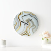 Elegant wit marmer met gouden grote klok (Huis)