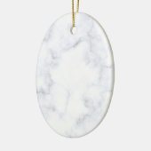 Elegant Wit Marmer Modern Keramisch Ornament (Links)