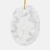 Elegant Wit Marmer Modern Keramisch Ornament (Voorkant)