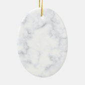 Elegant Wit Marmer Modern Keramisch Ornament (Achterkant)