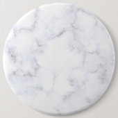 Elegant Wit Marmer Modern Ronde Button 6,0 Cm (Voorkant)