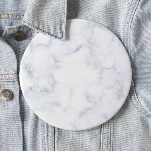 Elegant Wit Marmer Modern Ronde Button 6,0 Cm (In situ)