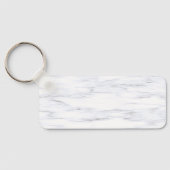 Elegant Wit Marmer Modern Sleutelhanger (Achterkant)