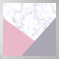 elegant wit marmer pastel roze paars geometrisch