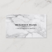 Elegant wit marmer QR-code & socials Visitekaartje (Voorkant)