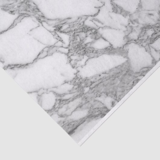 Elegant wit marmer, steenontkoppelingsvlotten & gi tissuepapier (Detail)