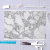 Elegant wit marmer, steenontkoppelingsvlotten & gi tissuepapier (Craft)