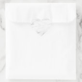 Elegant wit marmeren aangepast blanco sjabloon hart sticker (Tas)