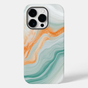 Elegant wit marmeren patroon Case-Mate iPhone 14 pro hoesje