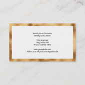 Elegant Wit met Faux Gold Foil Visitekaartje Kortingskaartje (Achterkant)