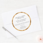 Elegant Wit met Faux Gold Folie Cosmetics Label (Envelop)