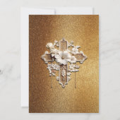 Elegant wit met gouden trim save the date (Achterkant)