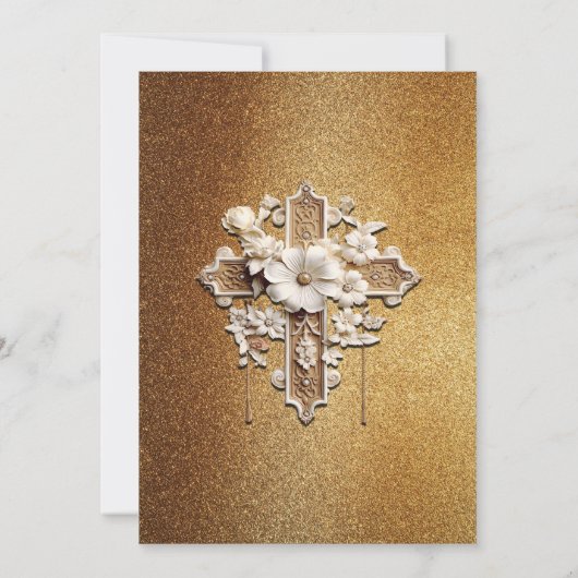 Elegant wit met gouden trim save the date (Achterkant)
