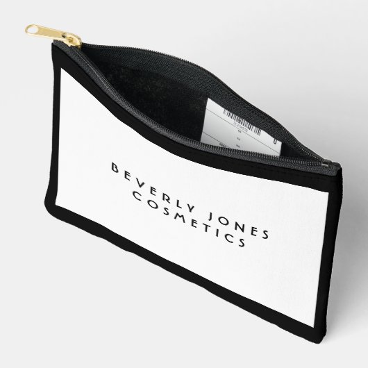 Elegant wit met zwarte rand etui (Open)