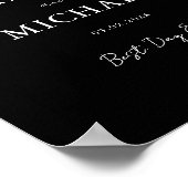 Elegant, wit, minimaal bruiloft welkom Poster (Hoek)