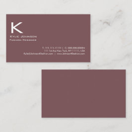 Elegant wit minimalistisch monogram gepersonalisee visitekaartje