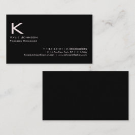 Elegant wit minimalistisch monogram gepersonalisee visitekaartje