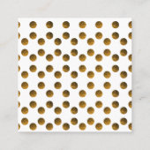 Elegant wit Modern Art Square Visitekaartje (Achterkant)